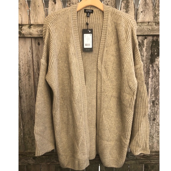 NWT Jones New York - Beige Cardigan Sweater - Large - Picture 7 of 13